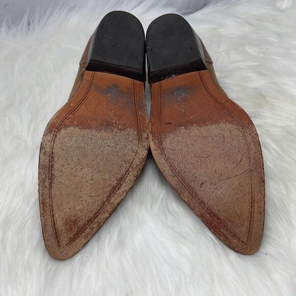 Seychelles Vintage Tan Leather Western Cowboy Style Booties Sz 6 - Picture 6 of 7